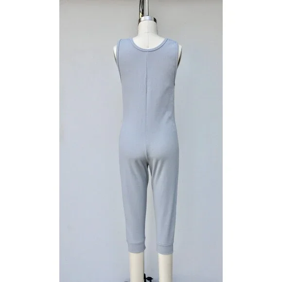 JUMPSUIT Playsuit Pantsuit Pocket Zip Up Front 80s 90s Snow Bike Suit Gear XS S - Picture 3 of 8